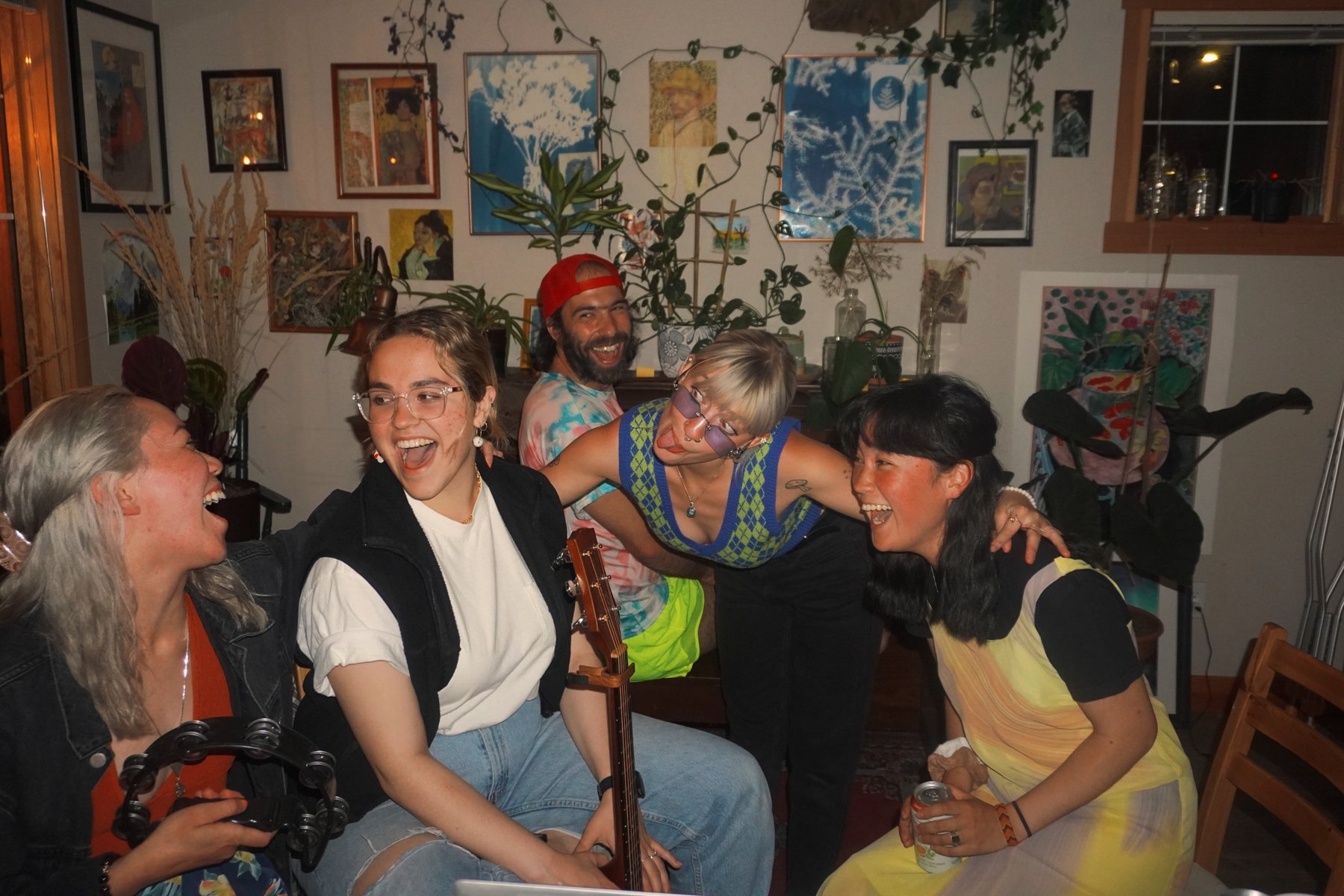 People singing and making music together